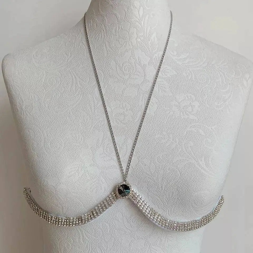 Multi-Row Bra Body Sexy Bikini Silver Gold Beauty Chest Bracket Bras Nightclub and Partying Body Jewelry for Women JettsJewelers