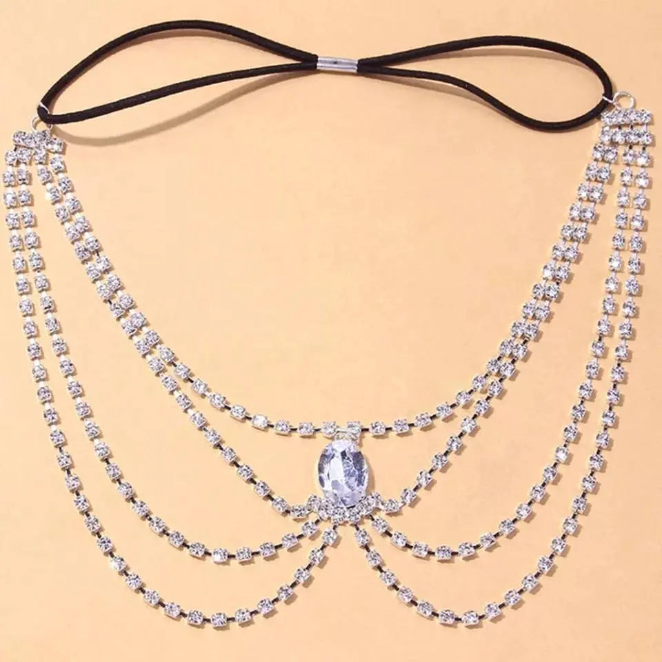 Multi-layered Gem Leg Chain Silver for Women Thigh Chain For Girls Pendant Boho Body Chain for Beach Summer Holiday JettsJewelers