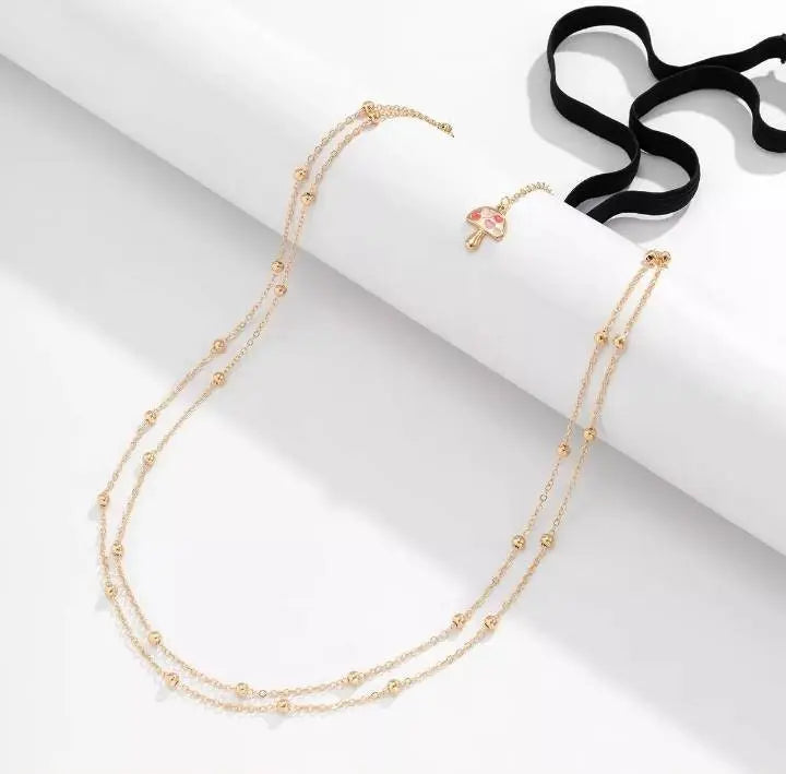 Mushroom Pendant Chain Leg Chain Gold and Silver for Women Thigh Chain For Girls Gold Pendant Boho Body Chain for Beach Summer Holiday JettsJewelers