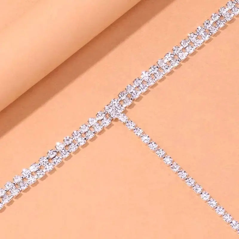 Neck Harness Jewelry Belly Waist Rhinestone Body Chain for Women Sexy Bikini Body Jewelry - JettsJewelers