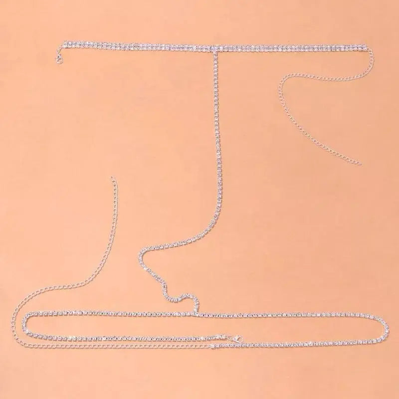 Neck Harness Jewelry Belly Waist Rhinestone Body Chain for Women Sexy Bikini Body Jewelry - JettsJewelers