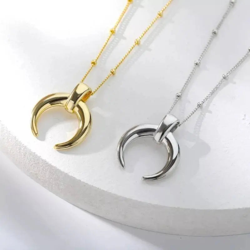 Necklace 18K Gold/Platinum Plated Sterling Silver Vintage Circle Disc Special Coin Dainty Handmade Pendant Necklaces for Women - JettsJewelers