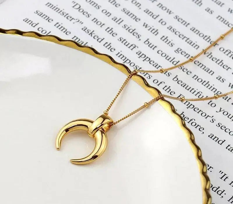 Necklace 18K Gold/Platinum Plated Sterling Silver Vintage Circle Disc Special Coin Dainty Handmade Pendant Necklaces for Women - JettsJewelers