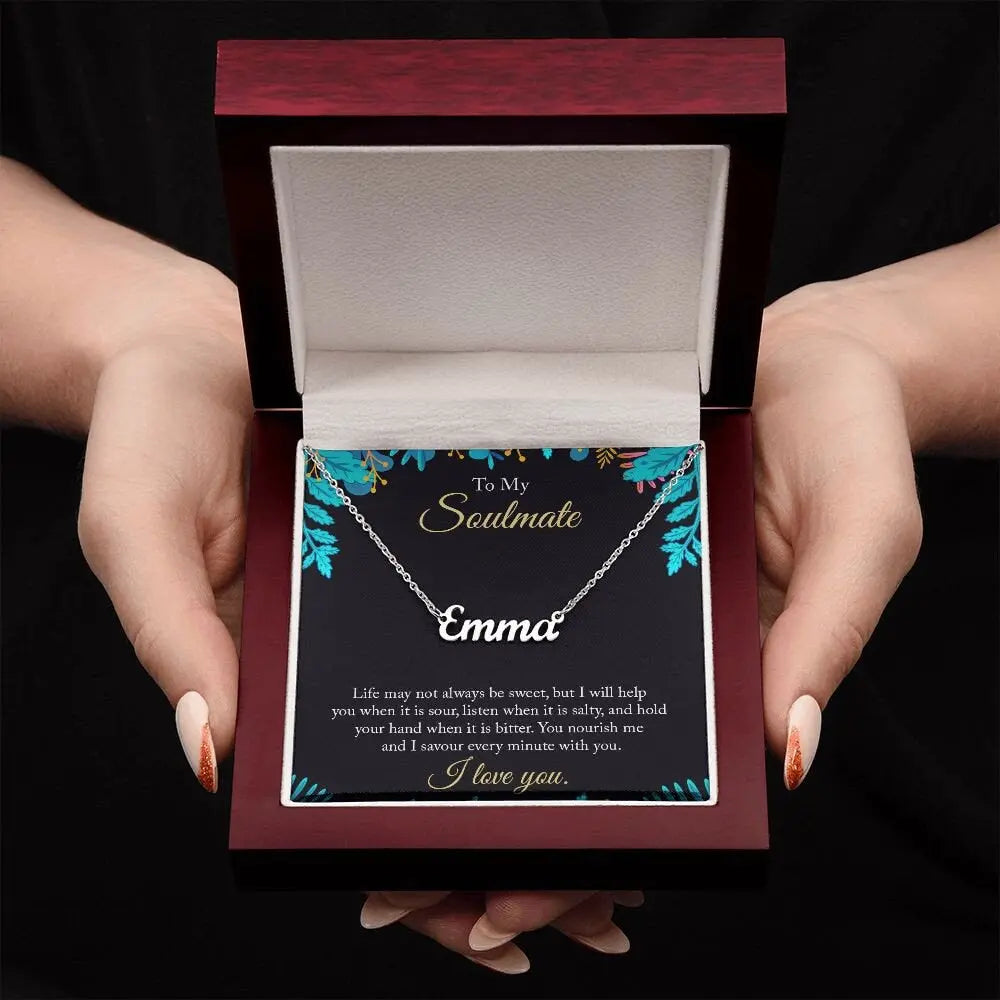 Polished Stainless Steel Personalized Name Necklace JettsJewelers