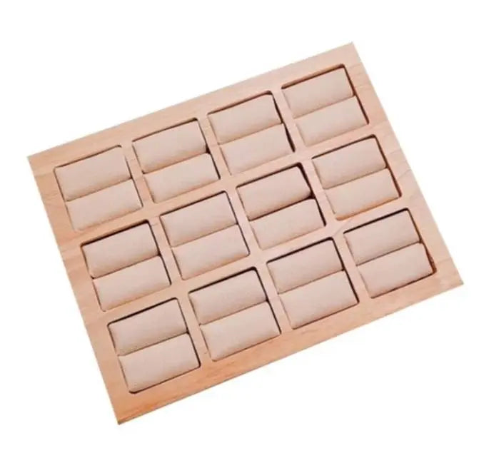 Portable Flannel Jewelry Ring Bracelet Jewelry Grid Display Organizer Box Tray Holder Storage Box Showcase Drawer Organizer Trays JettsJewelers
