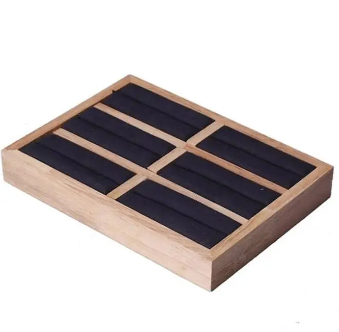 Portable Flannel Jewelry Ring Bracelet Jewelry Grid Display Organizer Box Tray Holder Storage Box Showcase Drawer Organizer Trays JettsJewelers