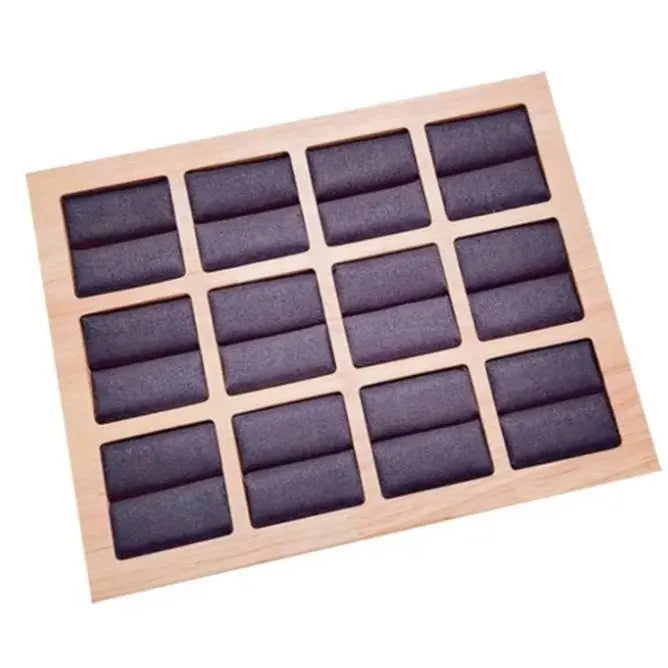 Portable Flannel Jewelry Ring Bracelet Jewelry Grid Display Organizer Box Tray Holder Storage Box Showcase Drawer Organizer Trays JettsJewelers
