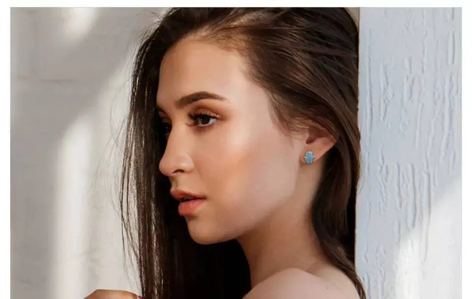 Raw Aquamarine Prong Stud Earrings- Genuine Aquamarine Gemstones- Women's Jewelry- March Birthstone Birthday Gift Idea-Graduation JettsJewelers