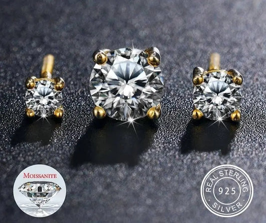 Real 0.1-2 Carat D Color Moissanite Earrings For Women 100% 925 Sterling Silver Earring 2021 Trend Wedding Jewelry 585 Rose Gold