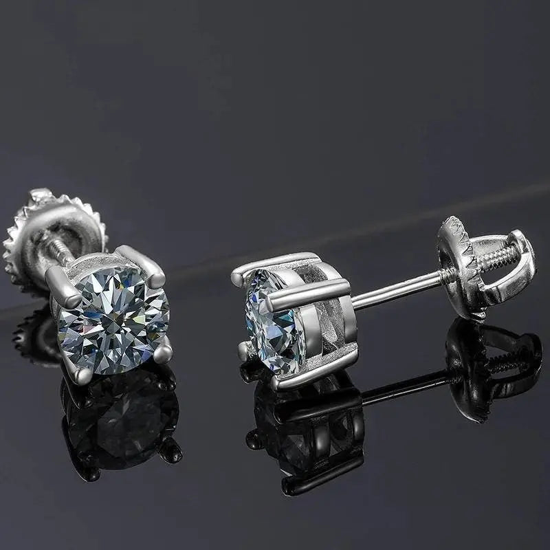 Real 0.1-2 Carat D Color Moissanite Earrings For Women 100% 925 Sterling Silver Earring 2021 Trend Wedding Jewelry 585 Rose Gold