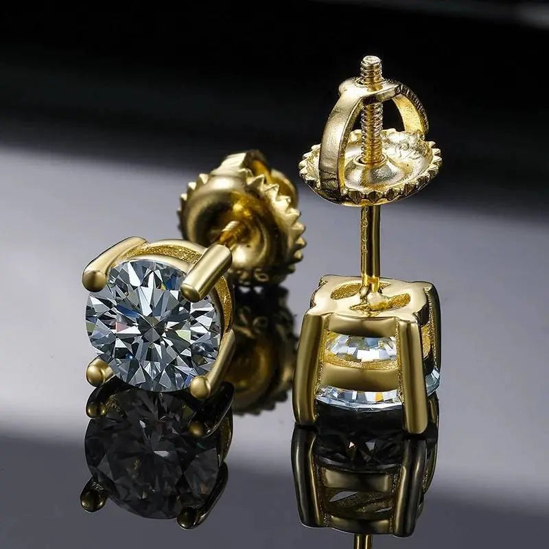 Real 0.1-2 Carat D Color Moissanite Earrings For Women 100% 925 Sterling Silver Earring 2021 Trend Wedding Jewelry 585 Rose Gold