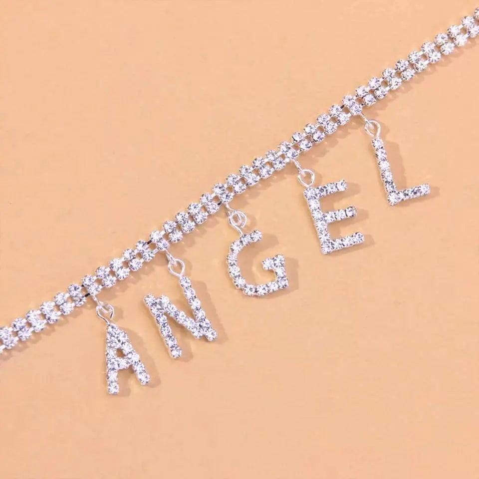 Rhinestone Angel Anklet Foot Jewelry for Women Beach Barefoot Chain Bracelet On the Leg Accessories Gift JettsJewelers