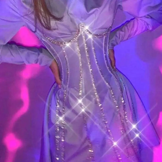 Rhinestone Bra Body Tassel Chain Sexy Bikini Silver Gold Beauty Chest Bracket Bras Chain Nightclub and Partying Body Jewelry for Women JettsJewelers