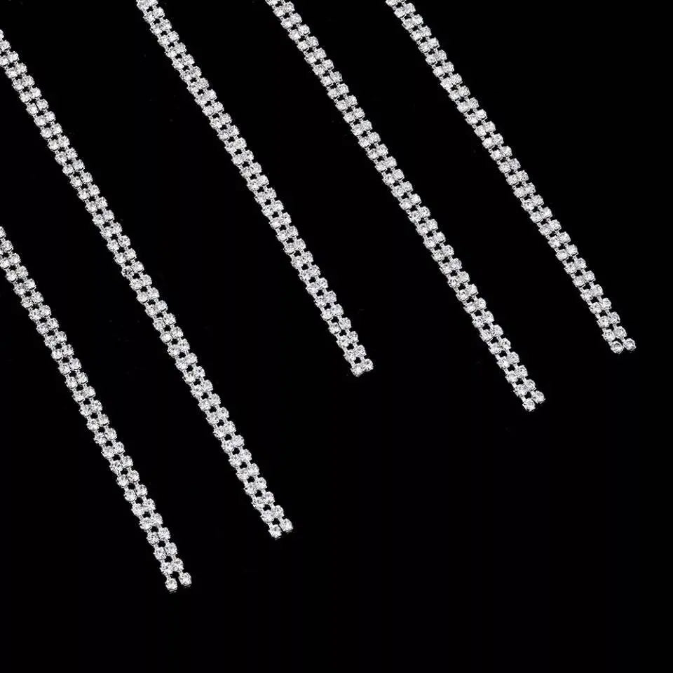 Rhinestone Bra Body Tassel Chain Sexy Bikini Silver Gold Beauty Chest Bracket Bras Chain Nightclub and Partying Body Jewelry for Women JettsJewelers