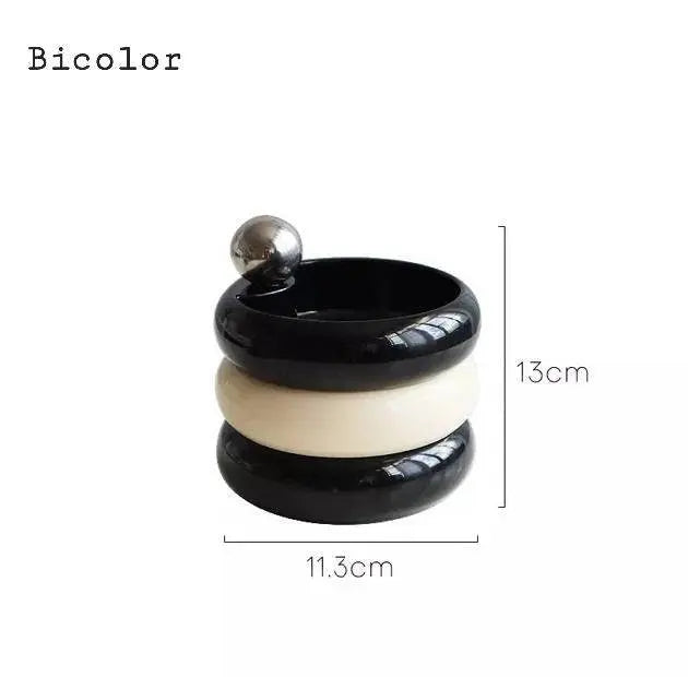 Rotating Glossy Plastic Multi-Layered Jewelry box for Woman, Silver Metal Handle Jewelry Storage Case, Cosmetic Holder Case Multi-layered JettsJewelers