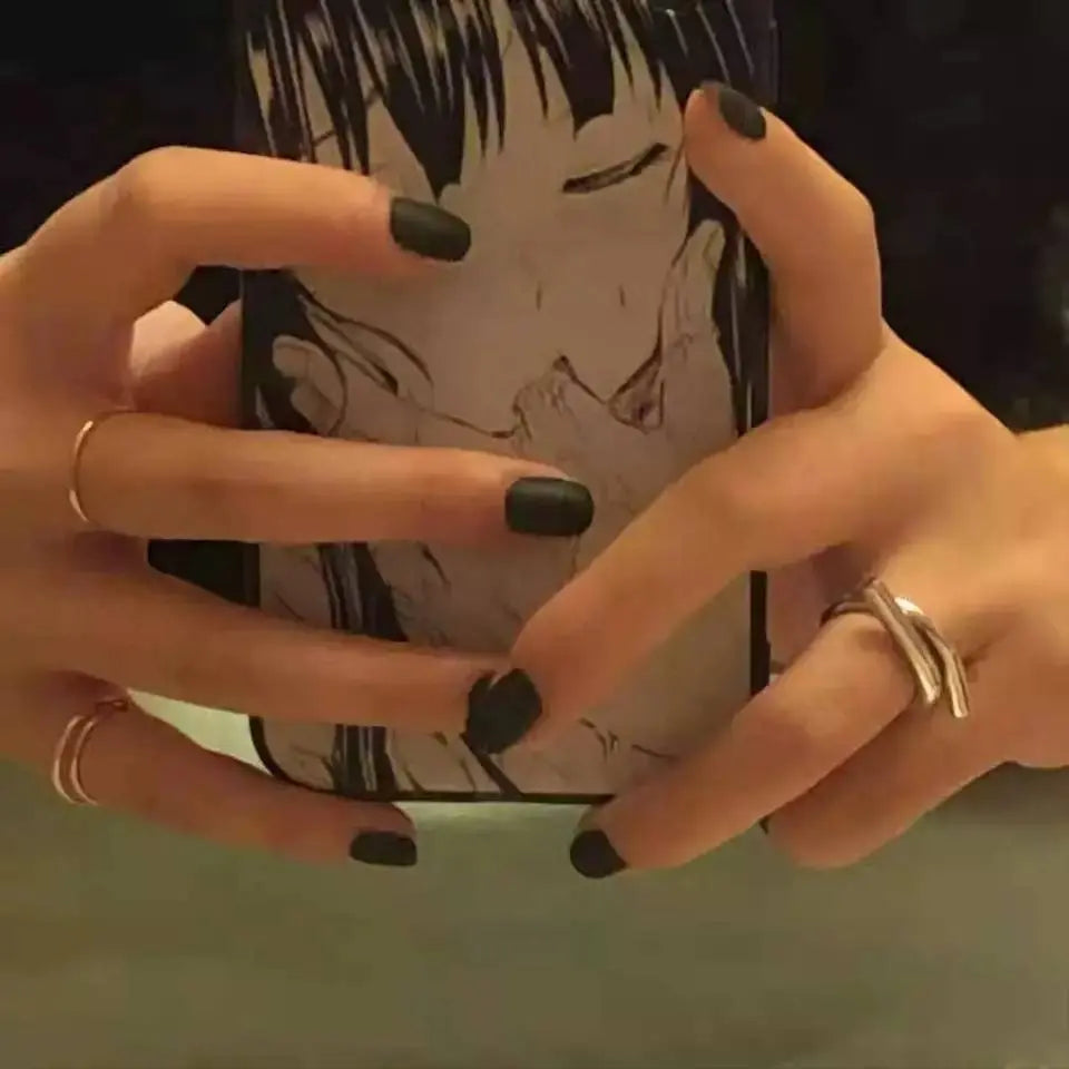 S925 Geometric Folded Circle Adjustable Ring Minimalist JettsJewelers