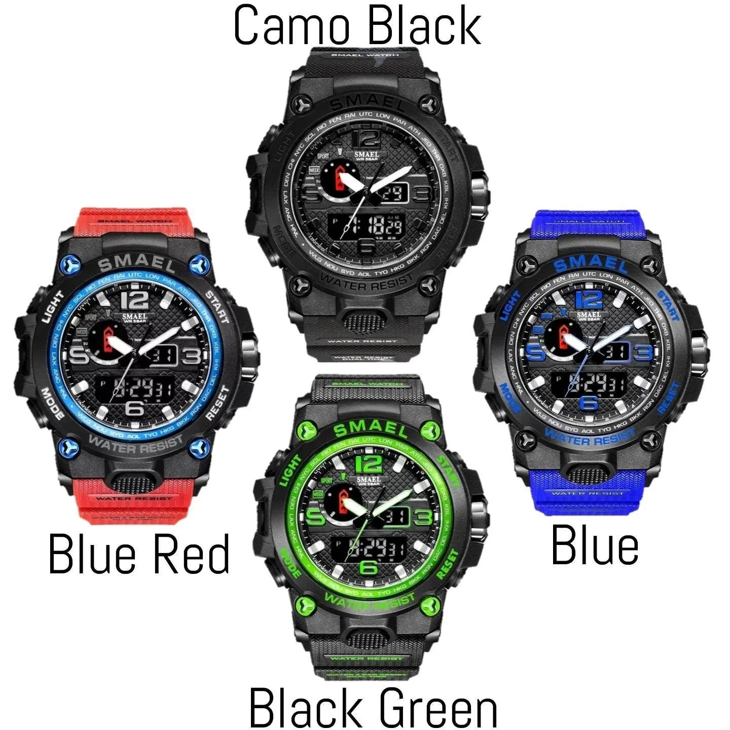 SMAEL Men's Watch, Sports Wrist Watch with Quartz Dual Movement, Analog-Digital Watches for Men - JettsJewelers