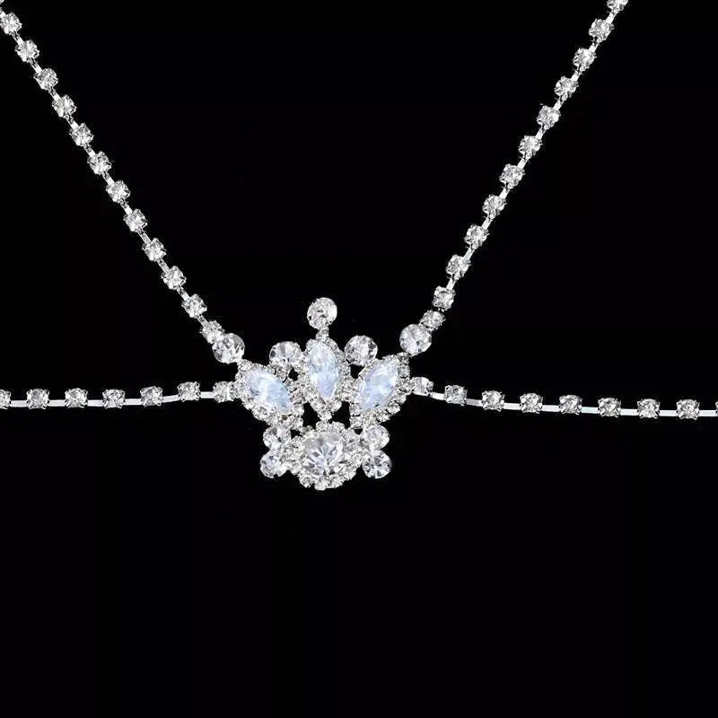 Sexy Rhinestones Body Harness Chain for Women Bohemian Tassels Shoulder Chain Necklace Jewelry for Party Wedding Summer Beach JettsJewelers