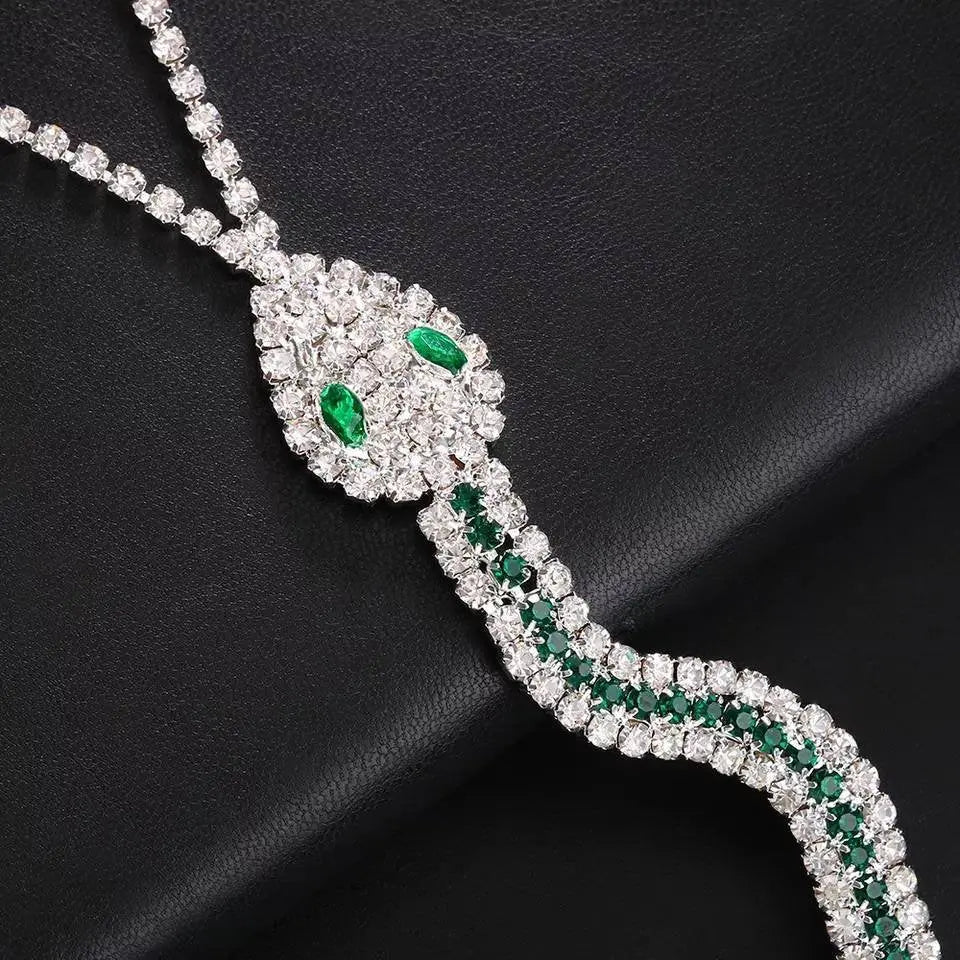 Snake Rhinestones Bra Body Sexy Bikini Silver Gold Beauty Chest Bracket Bras Nightclub and Partying Body Jewelry for Women JettsJewelers