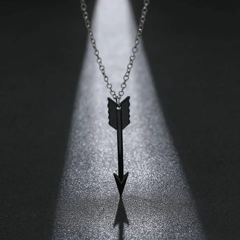 Stainless Steel Arrow Pendant Chain Necklace