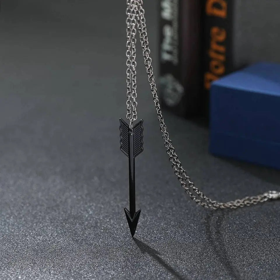 Stainless Steel Arrow Pendant Chain Necklace