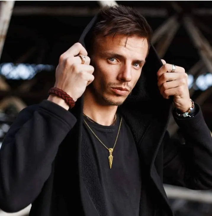 Stainless Steel Arrowhead Pendant Chain Necklace Spearpoint Necklace - JettsJewelers