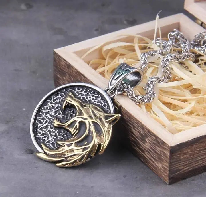 Stainless Steel Head Pendant Necklace The Witcher - JettsJewelers