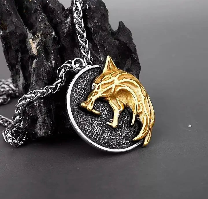 Stainless Steel Head Pendant Necklace The Witcher - JettsJewelers