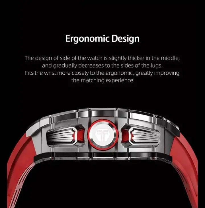 TSAR BOMBA Mens Watches Luxury Tonneau Watches for Men Waterproof 50M Analog Replica Watch Chronograph Calendar Date Mens Dress Business JettsJewelers