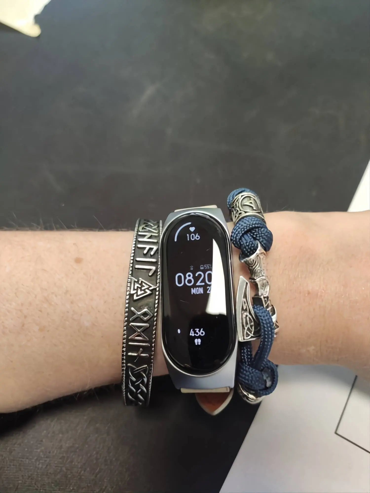 Vikings Thor Axe Wrap Bracelets Men Mjolnir Hammer Camping Paracord Survival Rope Wristband Amulet Handmade Male Jewelry Gifts - Blue JettsJewelers