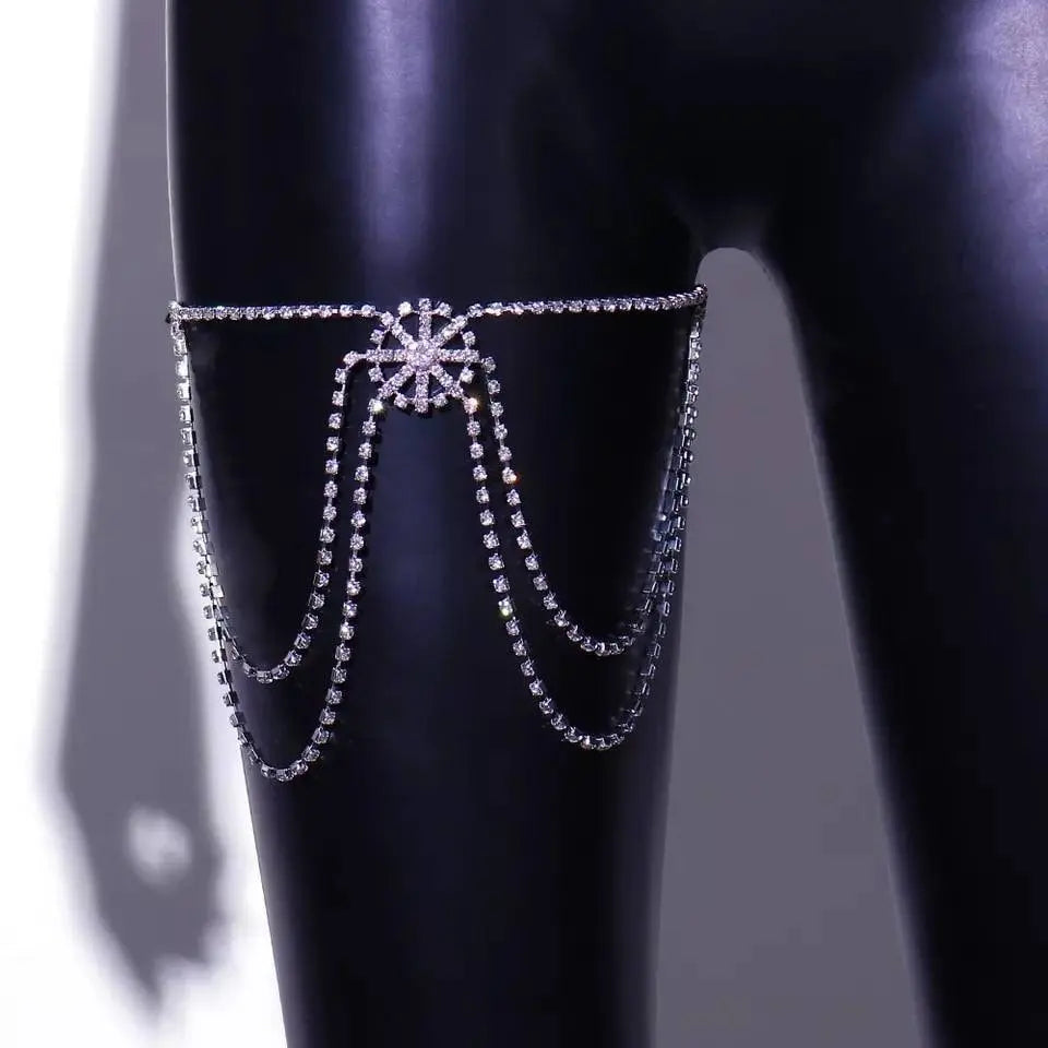 Wheel Leg Chain Gold and Silver for Women Thigh Chain For Girls Gold Pendant Boho Body Chain for Beach Summer Holiday JettsJewelers