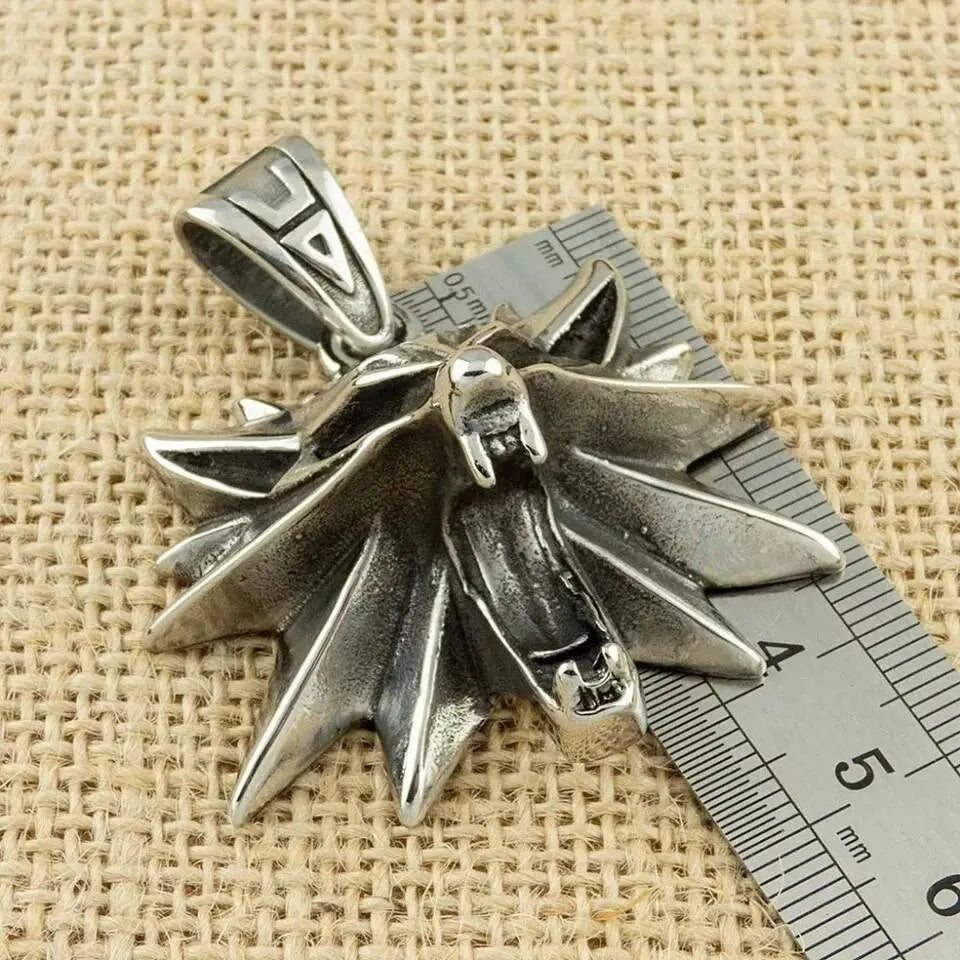 Wolf Head Pendant Necklace The Witcher Stainless Steel - JettsJewelers