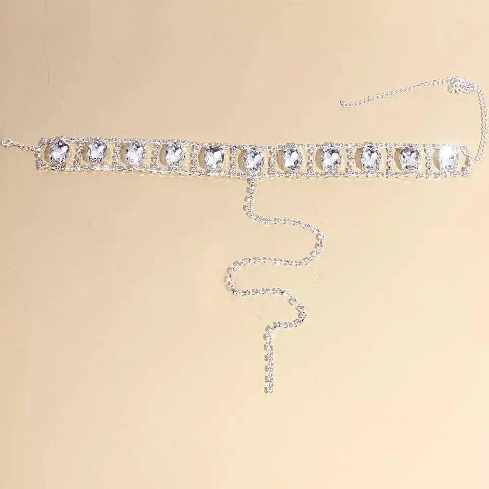 Women Rhinestone Gem Pendants Necklace Necklace Choker JettsJewelers