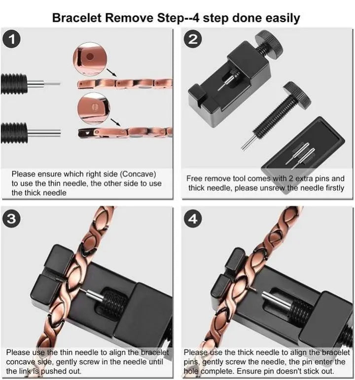 Womens Copper Magnetic Bracelet Unique Fishtail Links 99.9% Solid Copper Bracelets with Strong Magnets for Arthritis Pain Relief 8.5 Inches JettsJewelers