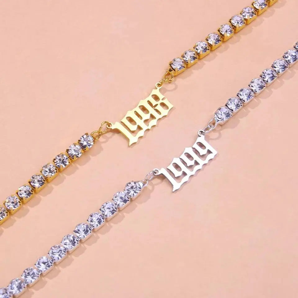 Year Rhinestones Anklet Foot Jewelry for Women Beach Barefoot Chain Bracelet On the Leg Accessories Gift JettsJewelers