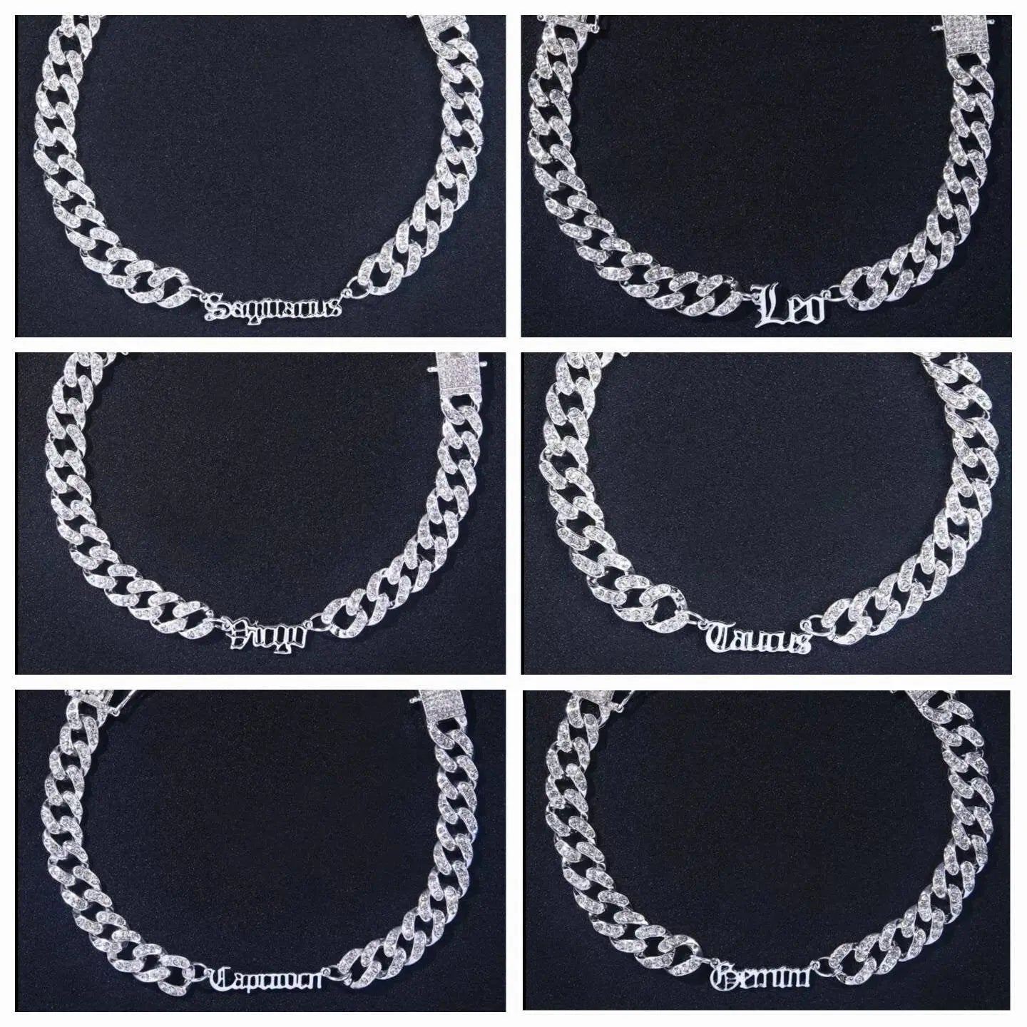 Zodiac Rhinestones Anklet Foot Jewelry for Women Beach Barefoot Chain Bracelet On the Leg Accessories Gift Horoscope JettsJewelers