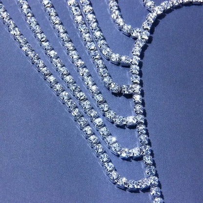 1 pc, Shoulder Jewelry Rhinestones Body Chain for Women Bohemian Shoulder Chain Necklace Jewelry for Party Wedding Summer Beach JettsJewelers