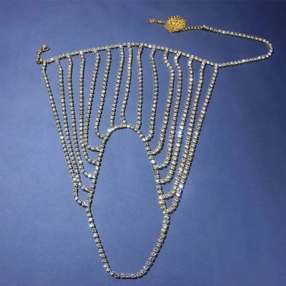 1 pc, Shoulder Jewelry Rhinestones Body Chain for Women Bohemian Shoulder Chain Necklace Jewelry for Party Wedding Summer Beach JettsJewelers