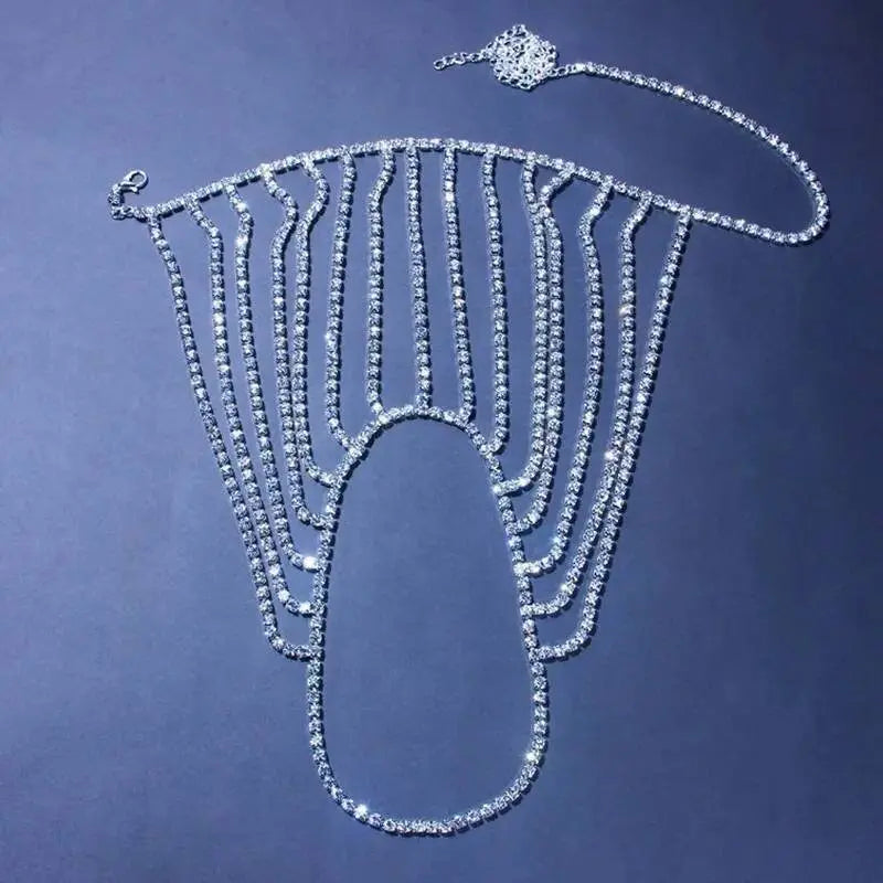 1 pc, Shoulder Jewelry Rhinestones Body Chain for Women Bohemian Shoulder Chain Necklace Jewelry for Party Wedding Summer Beach JettsJewelers