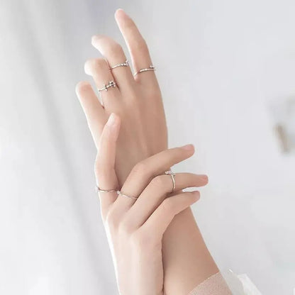 12 Constellation Ring Sterling Silver Cubic Zirconia Adjustable Open Ring CZ Zodiac Middle Finger Pinky Ring Size 4.25-8 - JettsJewelers