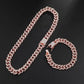 13mm Baguette Chain Mens Diamond Gold Silver Miami Cuban Necklace Iced Out Chain Hip Hop Rapper Jewelry JettsJewelers