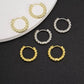 14K Gold Croissant Earrings Twisted Round Hoop Earrings Chunky Hoop Earrings 925 Sterling Silver Earrings - JettsJewelers
