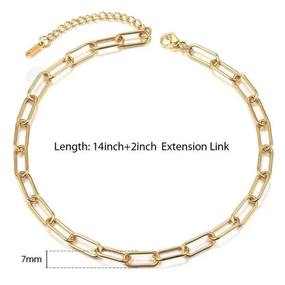 14K Gold Plated Dainty Layering Necklaces for Women | Paperclip Layered Chains - JettsJewelers