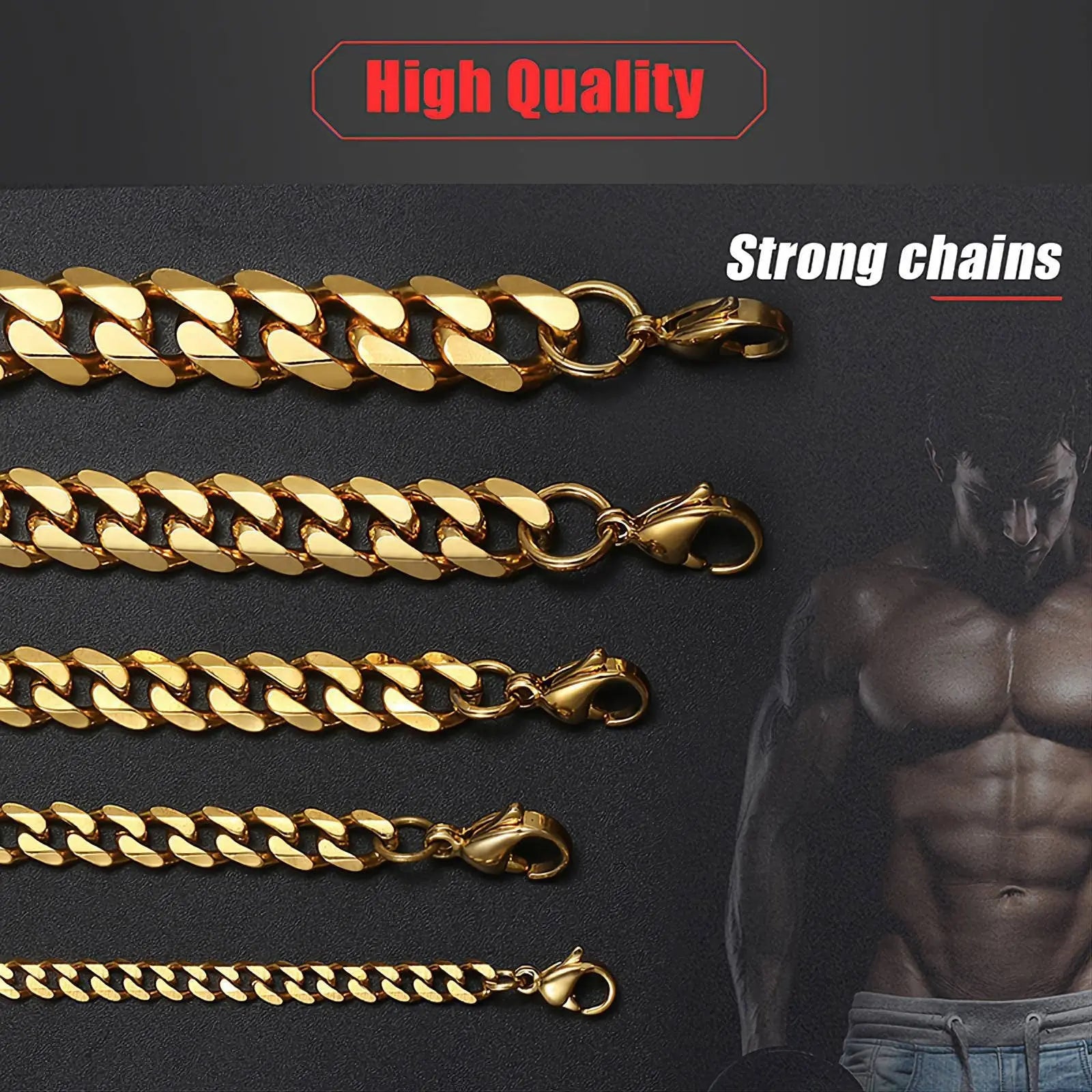 14k Gold Cuban Link Necklace, 3mm/5mm/7mm/9mm/11mm Mens Gift, Gift for Dad, Wife Husband, Stainless Steel Necklace , Silver, Gold Necklace JettsJewelers
