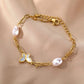 14k Gold Imitation Plated Pearls Bracelets Butterfly Bracelet Jewelry Gift for Women and Girls - JettsJewelers