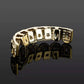 14k White Gold Plated Rose Custom Baguette Iced Out 8 Top and 8 Bottom Grills for Your Teeth Hip Hop Men - JettsJewelers