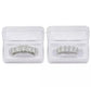 18K Fang Gold Plated Iced Out Simulated 6 Top and Bottom Diamond Grills Hip-hop - JettsJewelers
