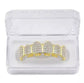 18K Fang Gold Plated Iced Out Simulated 6 Top and Bottom Diamond Grills Hip-hop JettsJewelers