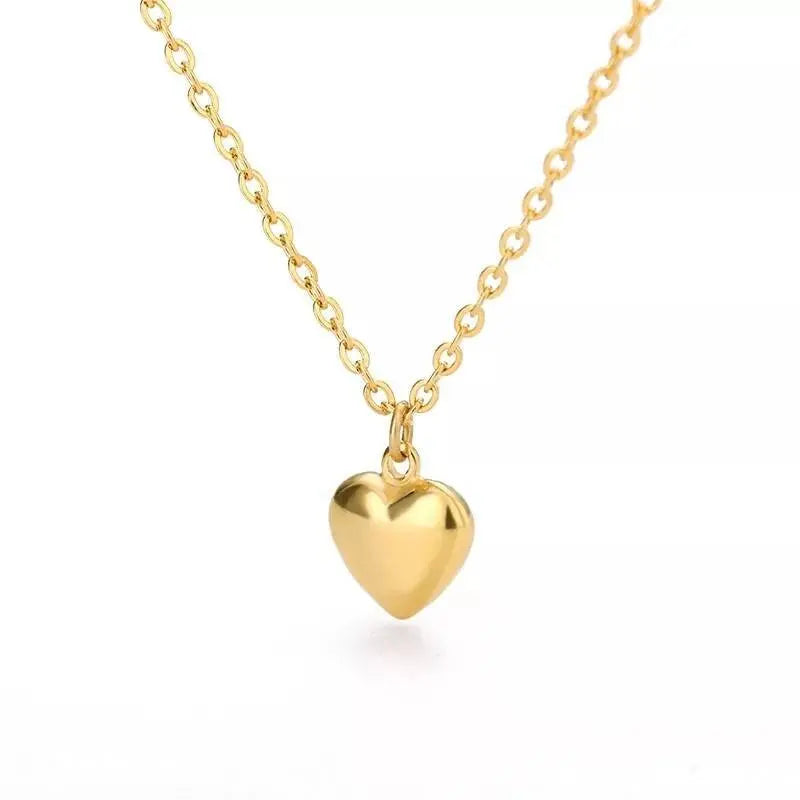 18K Gold Heart Pendant Necklace for Women Stainless Steel Gold Plated JettsJewelers