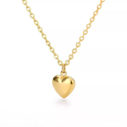 18K Gold Heart Pendant Necklace for Women Stainless Steel Gold Plated JettsJewelers